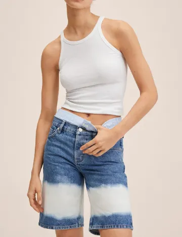 Pantaloni scurti Mango, albastru Albastru