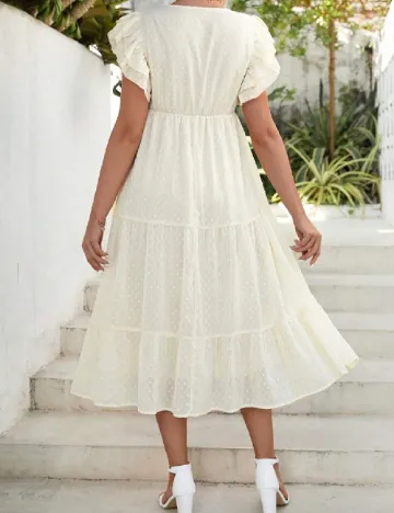 Rochie medie SHEIN Maternity, crem Crem
