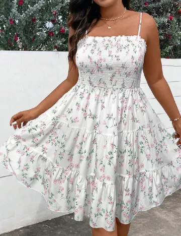 Rochie scurta SHEIN CURVE, alb Alb