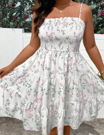 Rochie scurta SHEIN CURVE, alb Alb