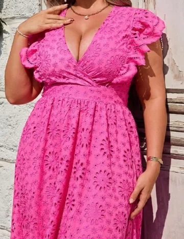 Rochie lunga SHEIN CURVE, roz Roz