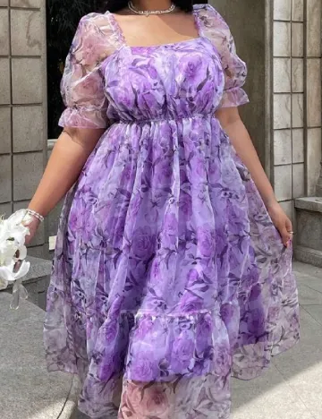 Rochie medie SHEIN CURVE, mov Mov