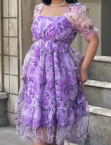 Rochie medie SHEIN CURVE, mov Mov