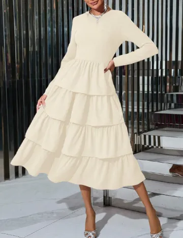Rochie medie SHEIN, crem Crem