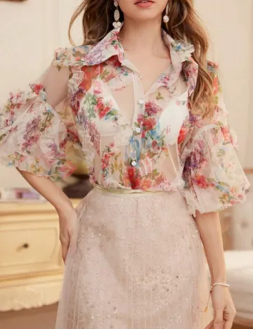 Camasa SHEIN, floral print Floral print