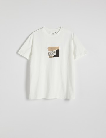 Tricou Reserved, ecru