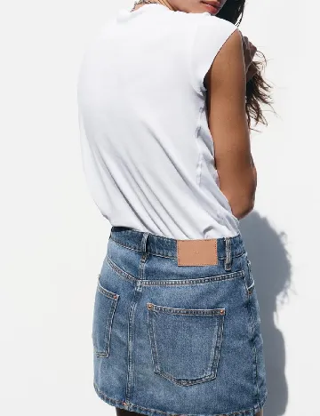 Tricou Zara, alb Alb