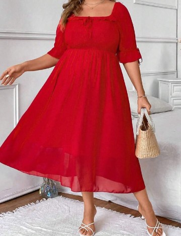 Rochie medie SHEIN CURVE, rosu