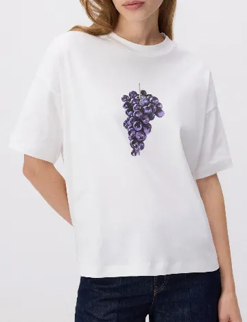 Tricou Reserved, alb Alb