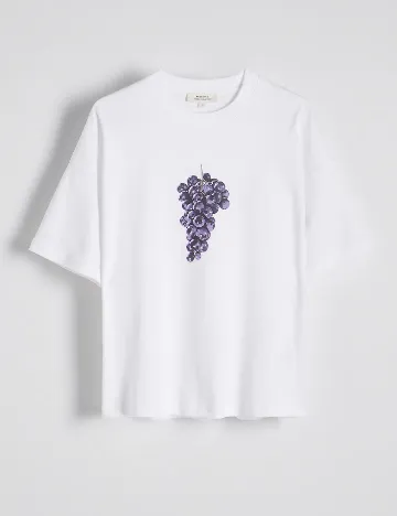 Tricou Reserved, alb Alb