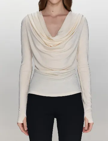 Bluza Reserved, ecru Alb