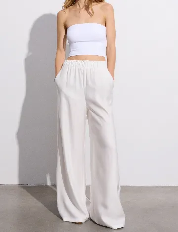 Pantaloni Reserved, alb Alb