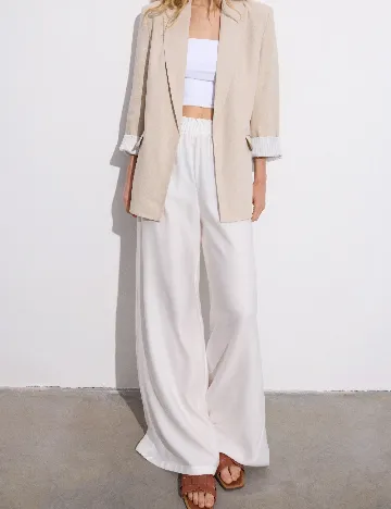Pantaloni Reserved, alb Alb