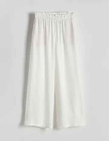 Pantaloni Reserved, alb Alb