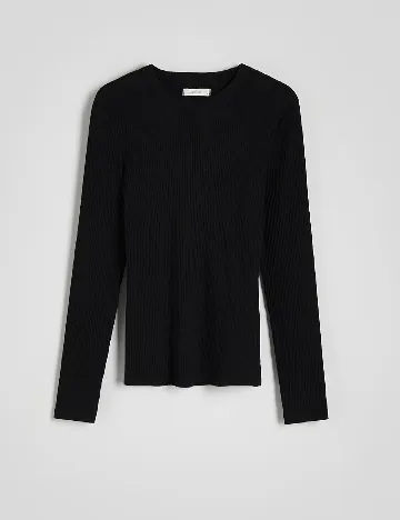 Bluza Reserved, negru Negru