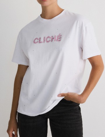 Tricou Reserved, alb
