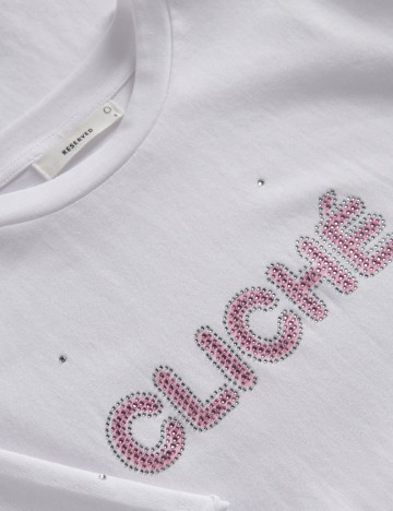 Tricou Reserved, alb