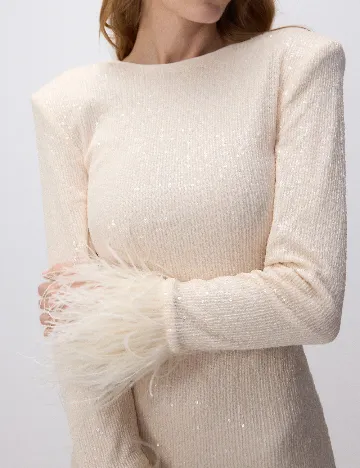 Rochie medie Reserved, crem Crem