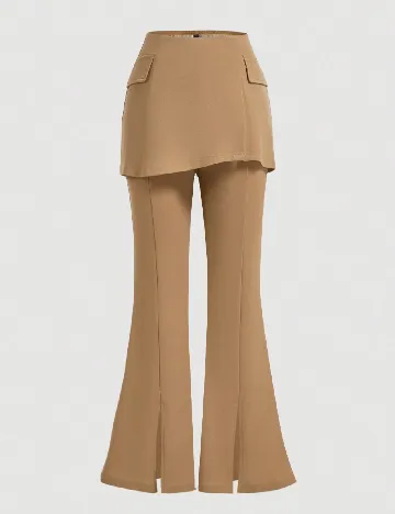 Pantaloni SHEIN CURVE, maro Maro