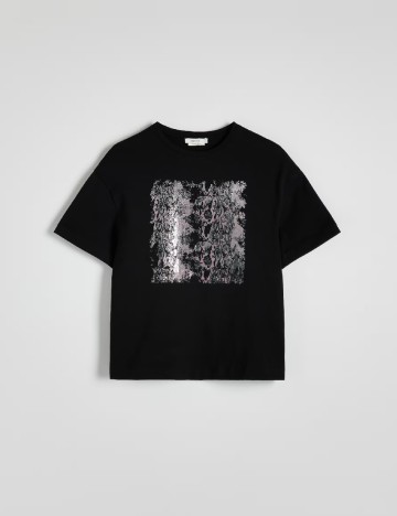 Tricou Reserved, negru