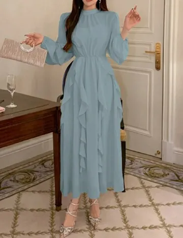 Rochie medie Dazy, albastru Albastru