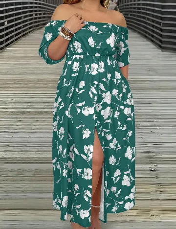 Rochie medie SHEIN CURVE, verde Verde