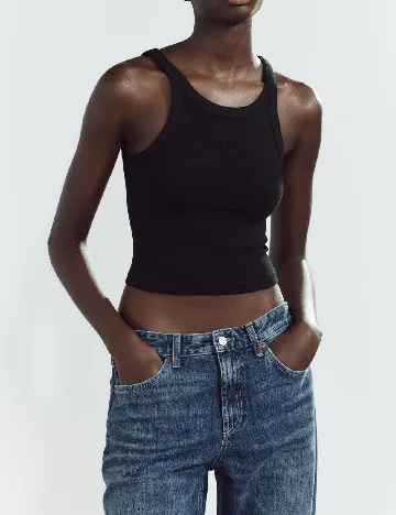 Top Zara, negru Negru