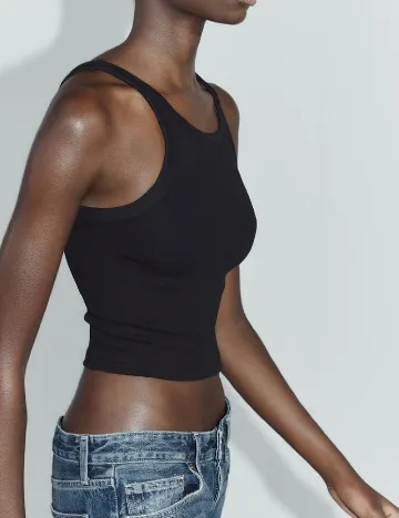 Top Zara, negru Negru