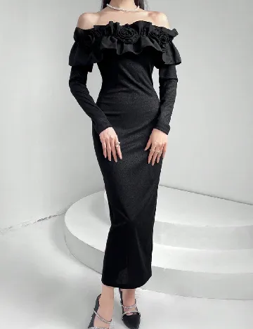 Rochie lunga SHEIN, negru Negru