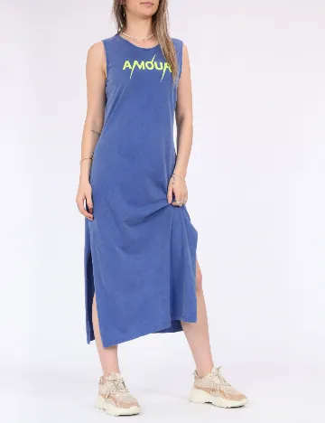 Rochie medie Pieces, albastru