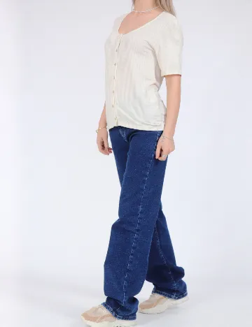 Tricou Pieces, crem Crem