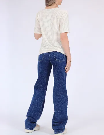 Tricou Pieces, crem Crem