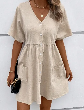 Rochie scurta SHEIN, crem Crem