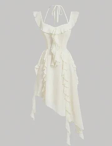 Rochie scurta SHEIN, crem Crem