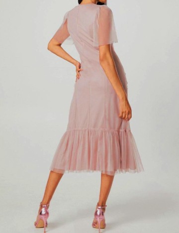 Rochie medie Coast, roz pudra
