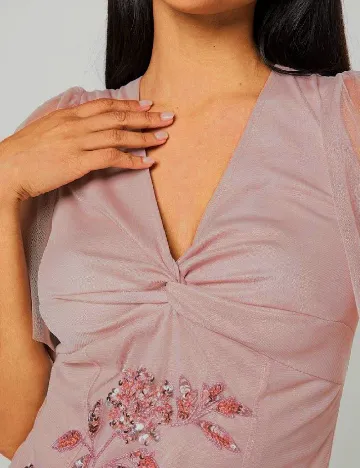 Rochie medie Coast, roz pudra