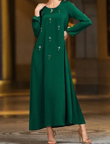 Rochie lunga SHEIN, verde Verde