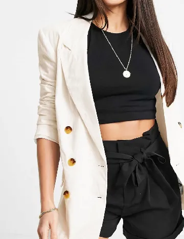 Sacou ASOS, ecru Alb
