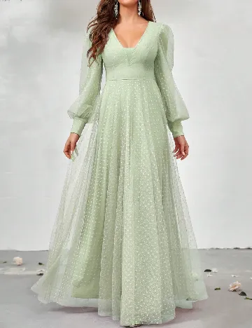 Rochie lunga SHEIN, verde Verde