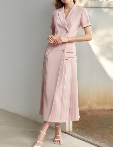 Rochie lunga MOTF, roz