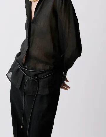 Pantaloni Mango, negru