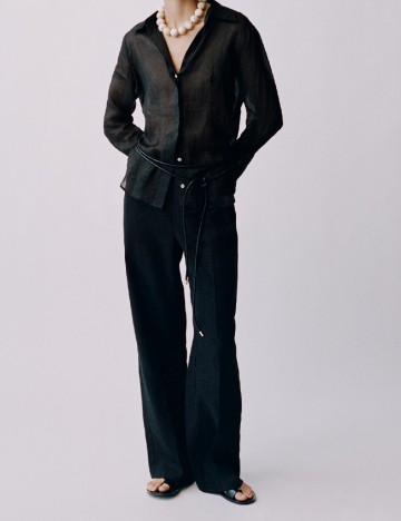 Pantaloni Mango, negru