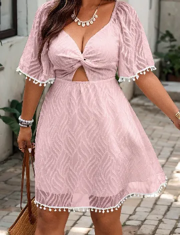 Rochie scurta SHEIN CURVE, roz Roz