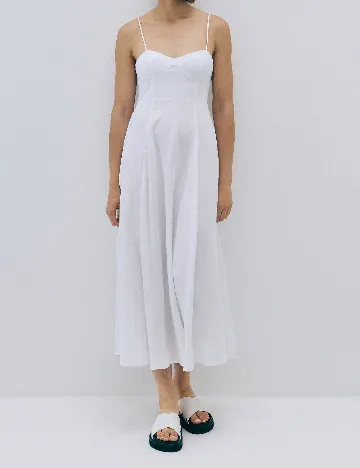 Rochie medie Reserved, alb Alb