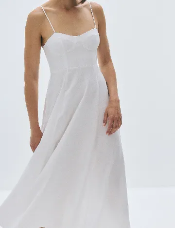 Rochie medie Reserved, alb Alb