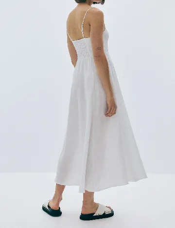 Rochie medie Reserved, alb Alb