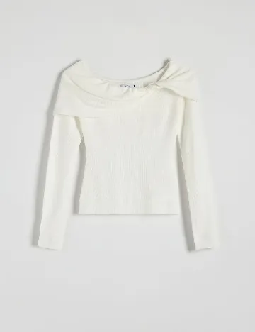 Bluza Reserved, alb Alb