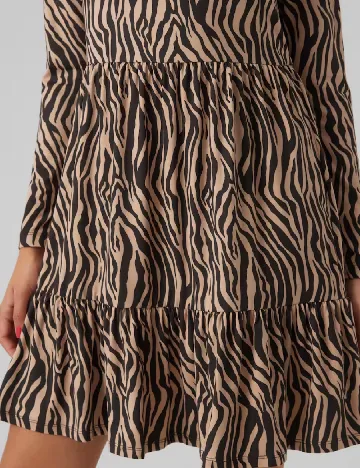 Rochie scurta Vero Moda, negru/maro Maro