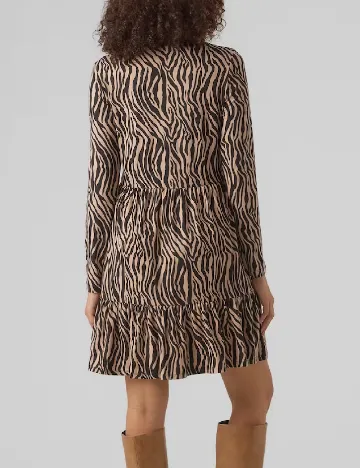 Rochie scurta Vero Moda, negru/maro Maro