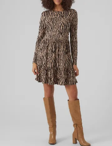 Rochie scurta Vero Moda, negru/maro Maro